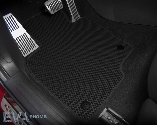 Коврики ЭВА "EVA ромб" для Lexus ES250 (седан / XV60) 2015 - 2018, черные, 4шт.