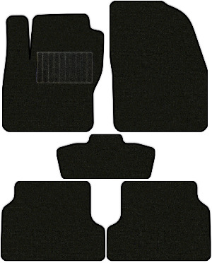 Коврики текстильные "Комфорт" для Ford Focus II (универсал / CB4) 2004 - 2008, черные, 5шт.