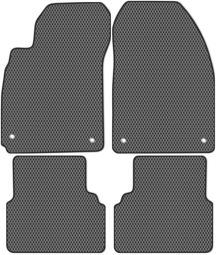 Коврики ЭВА "EVA сота" для Saab 9.3 (универсал) 2005 - 2007, серые, 4шт.