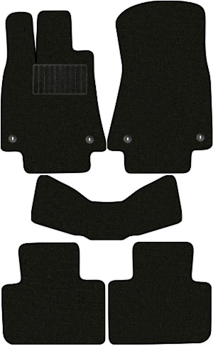 Коврики текстильные "Стандарт" для Lexus IS250 III (седан / XE30) 2013 - 2015, черные, 5шт.