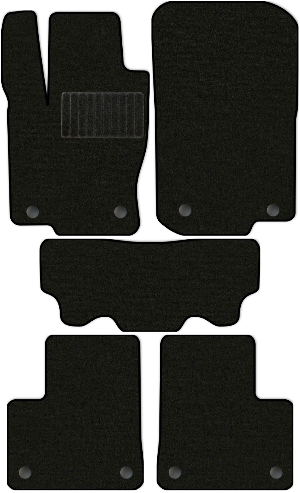 Коврики текстильные "Комфорт" для Mercedes-Benz M-Class III (suv / W166) 2011 - 2015, черные, 5шт.