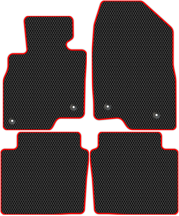 Коврики ЭВА "EVA ромб" для Mazda 6 (седан / GL) 2017 - Н.В., черные, 4шт.