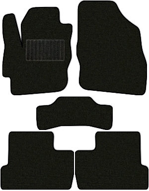 Коврики текстильные "Стандарт" для Mazda 3 II (седан / BL) 2011 - 2013, черные, 5шт.